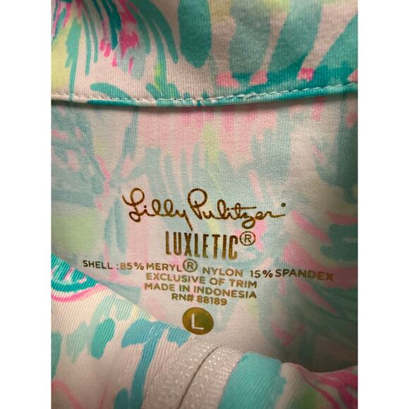 Lilly Pulitzer Upf 50+ Luxletic Hadlee Tennis Jacket Multi Print Size Large - Picture 4 of 4